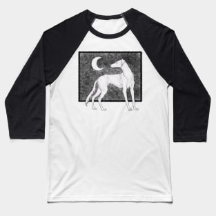 Moon Dog Design Baseball T-Shirt